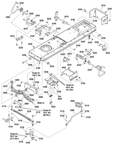 Frame And Front Axle Group Diagram and Parts List for 2691000-MT175420H 2012 Briggs and Stratton Lawn Tractor